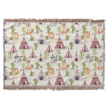 Woodland Tribal Native Americansシームレスパターン