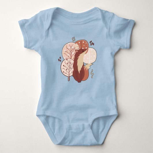 Woodland Tribal Native Americansシームレスパターン ベビーボディスーツ (正面)