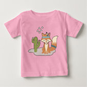 Woodland Tribal Native Americansシームレスパターン ベビーTシャツ (正面)