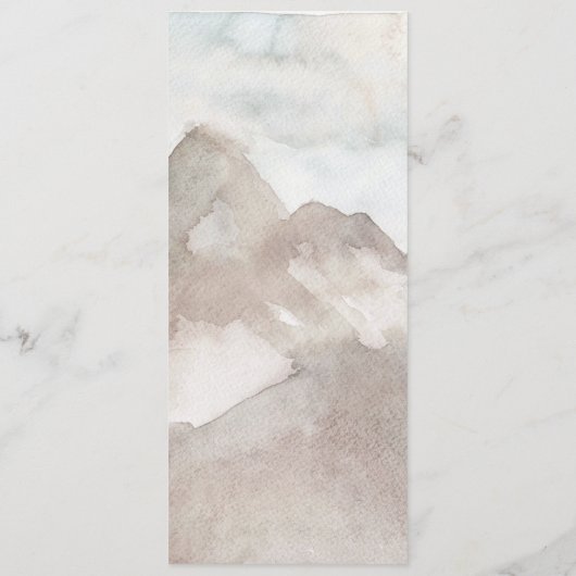 Woodland Water Color Folidsの結婚メニューカード メニュー (裏面)