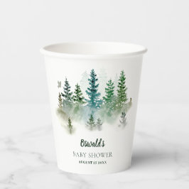 Woodland Watercolor Baby Shower 紙コップ