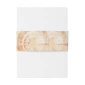 Woodland Wedding tree Bark Monogram Custom 招待状ベリーバンド (裏面例)