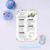 Woodland Whats on your Phone Baby Showerゲームカード チラシ (シングル)