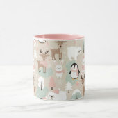 Woodland Whimsical Forest Animals Winter マグカップ (中央)