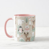 Woodland Whimsical Forest Animals Winter マグカップ (左)