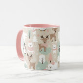 Woodland Whimsical Forest Animals Winter マグカップ (正面左)