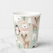 Woodland Whimsical Forest Animals Winter 紙コップ (裏面)