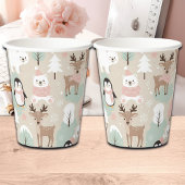 Woodland Whimsical Forest Animals Winter 紙コップ