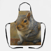 Woodland Whimsy – Realistic Squirrel Portrait エプロン (正面)