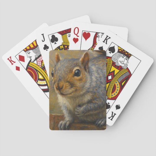 Woodland Whimsy – Realistic Squirrel Portrait トランプ (裏面)