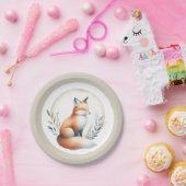 Woodland Whisper- Fox Illustration  ペーパープレート (パーティー)