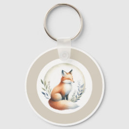 Woodland Whisper - Fox Keychain Button キーホルダー