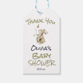 Woodland Wild Forest Bunny Animal Baby Shower ギフトタグ (正面)