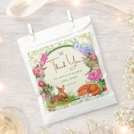 Woodland Wild One Thank You Floral Animals フェイバーバッグ