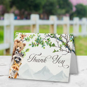 Woodland Wildlife Baby Shower Greeting  サンキューカード