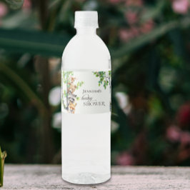 Woodland Wildlife Baby Shower Party Water Bottle ペットボトルラベル