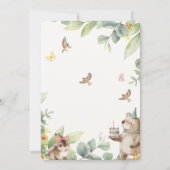 Woodland  winnie the pooh baby shower invitations  招待状 (裏面)