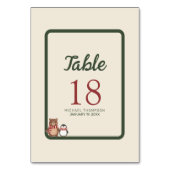 Woodland Winter Baby Shower テーブルナンバー (裏面)