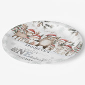 Woodland Winter ONEderland Christmas 1st Birthday ペーパープレート (アングル)