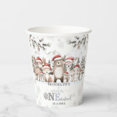Woodland Winter ONEderland Christmas 1st Birthday 紙コップ (裏面)