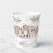 Woodland Winter ONEderland Christmas 1st Birthday 紙コップ (正面)