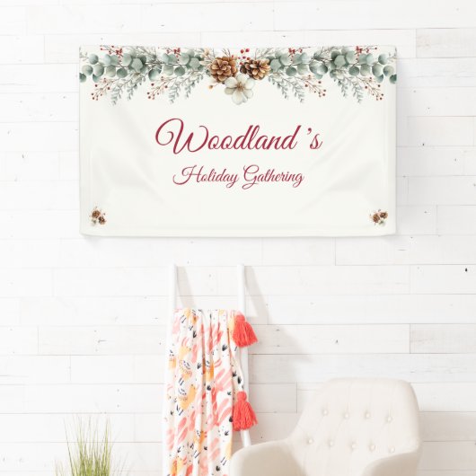 Woodland's Customizable Christmas Banner 横断幕 (インサイチュ)