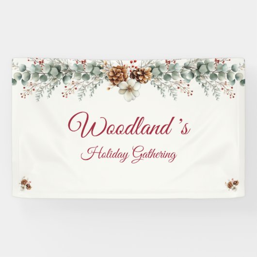 Woodland's Customizable Christmas Banner 横断幕 (横)
