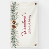 Woodland's Customizable Christmas Banner 横断幕 (縦)