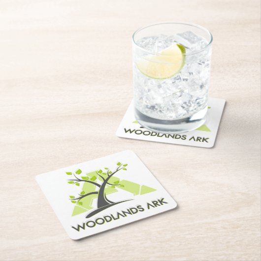 WoodlandsARKスクエアコースター付/ロゴ スクエアペーパーコースター (インサイチュ)