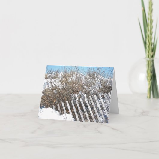 Woodneckのビーチのメッセージカードの砂丘塀 カード (正面)