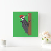 Woodpecker スクエア壁時計 (ホーム)