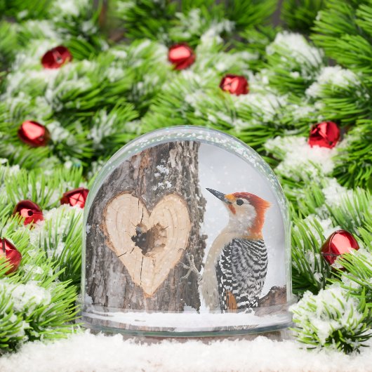 Woodpecker Beside Heart-Shaped Tree Hole (クリスマス)