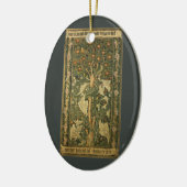 Woodpecker by William Morris、ヴィンテージ・テキスタイル・アート セラミックオーナメント (左)