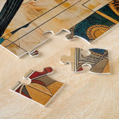 Woodpecker Totem – Art Deco Rhythm ジグソーパズル (側面)