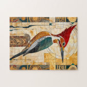 Woodpecker Totem – Art Deco Rhythm ジグソーパズル (横)