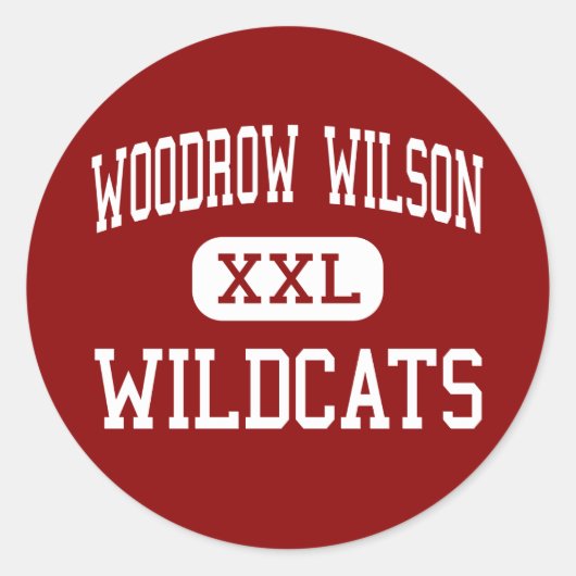 Woodrow Wilson - Wildcats - High - Dallasテキサス州 ラウンドシール (正面)