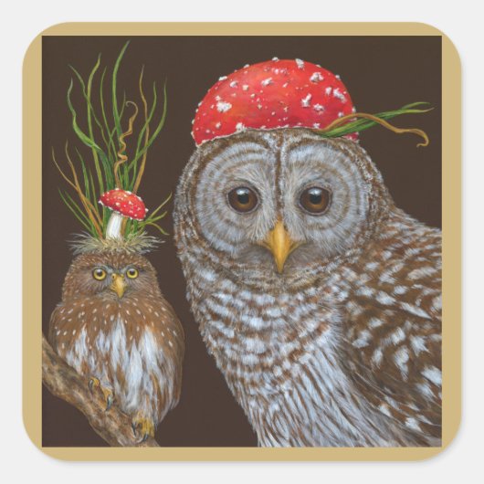 Woodsスタンプのパーティー スクエアシール (正面)