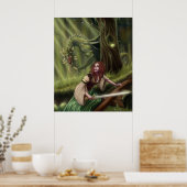 Woods Canvas Printに注意 ポスター (キッチン)