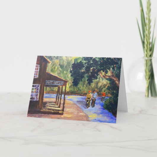 Woodsideグリーティングカードでの自転車の日曜日 サンキューカード (正面)