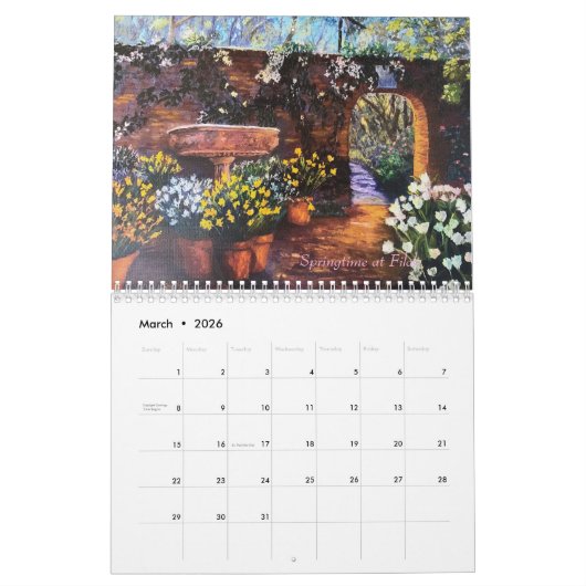 Woodside  2026 Calendar カレンダー (3月 2026)