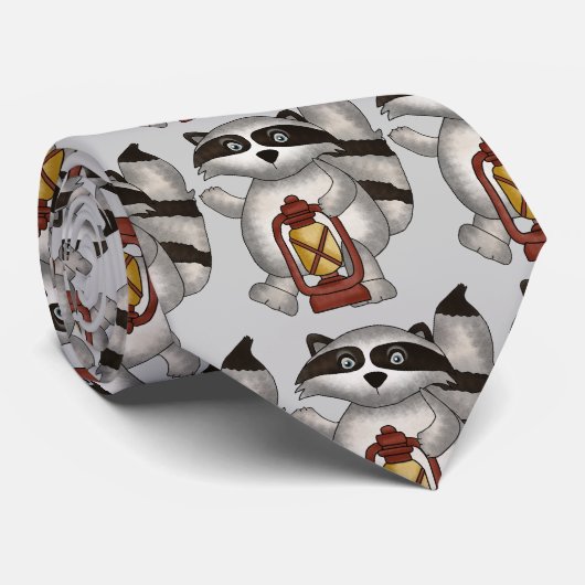 Woodsieのアライグマの動物のおもしろいのタイ ネクタイ (ロール)