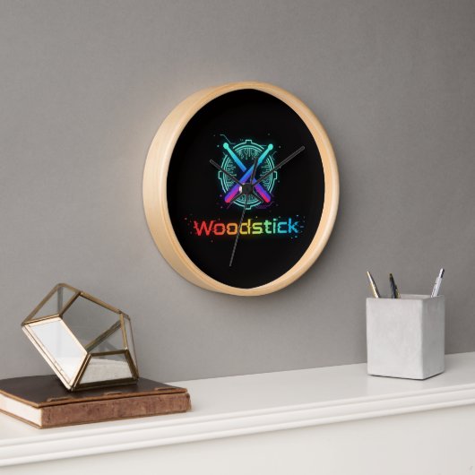 woodstick clock 壁時計 (オフィス)