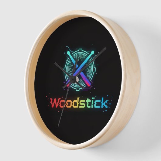 woodstick clock 壁時計 (傾斜)