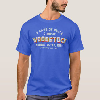 Woodstock Rock Music Festival Concert Varsity 1969 Tシャツ