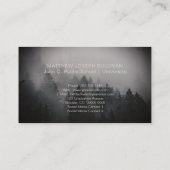 Woodsy素朴卒業式の名刺を挿入 コーリングカード (裏面)