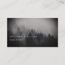 Woodsy素朴卒業式の名刺を挿入 コーリングカード