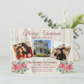 Woodsy 素朴 Merry Christmas - New Home Photo Ann 案内状 (スタンド正面)