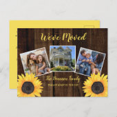 Woodsy Sunflower素朴引っ越しました動画A 案内ポストカード (正面/裏面)