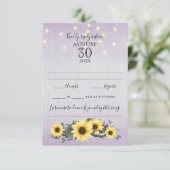 Woodsy Sunflower and Lights水彩反応 出欠カード (スタンド正面)