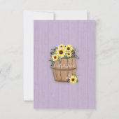 Woodsy Sunflower and Lights水彩反応 出欠カード (裏面)